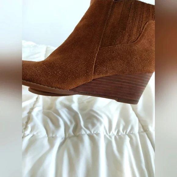 Franco Sarto Wayra wedge leather booties size 8 NwOT - Picture 5 of 8